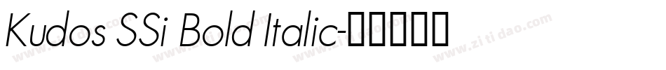 Kudos SSi Bold Italic字体转换